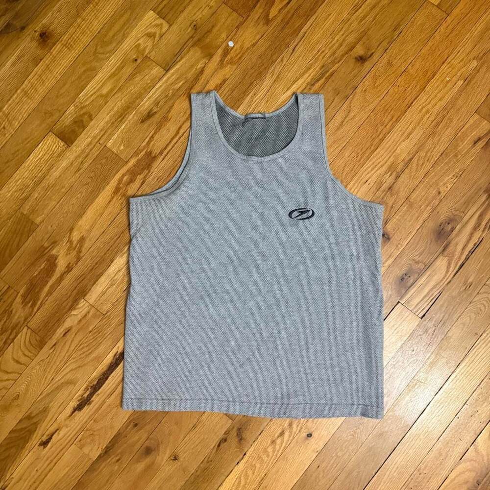 Speedo Mesh Athletic Tank Top Gray Size L